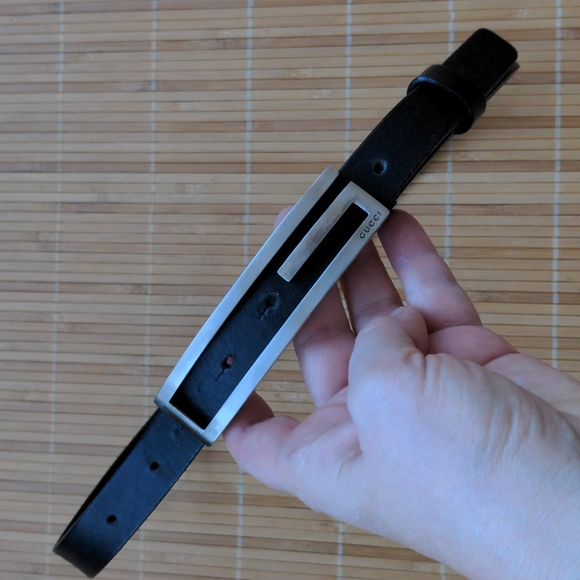 Gucci Accessories - Vintage Gucci black leather belt, size XS-S (fits 25"-31" waist)